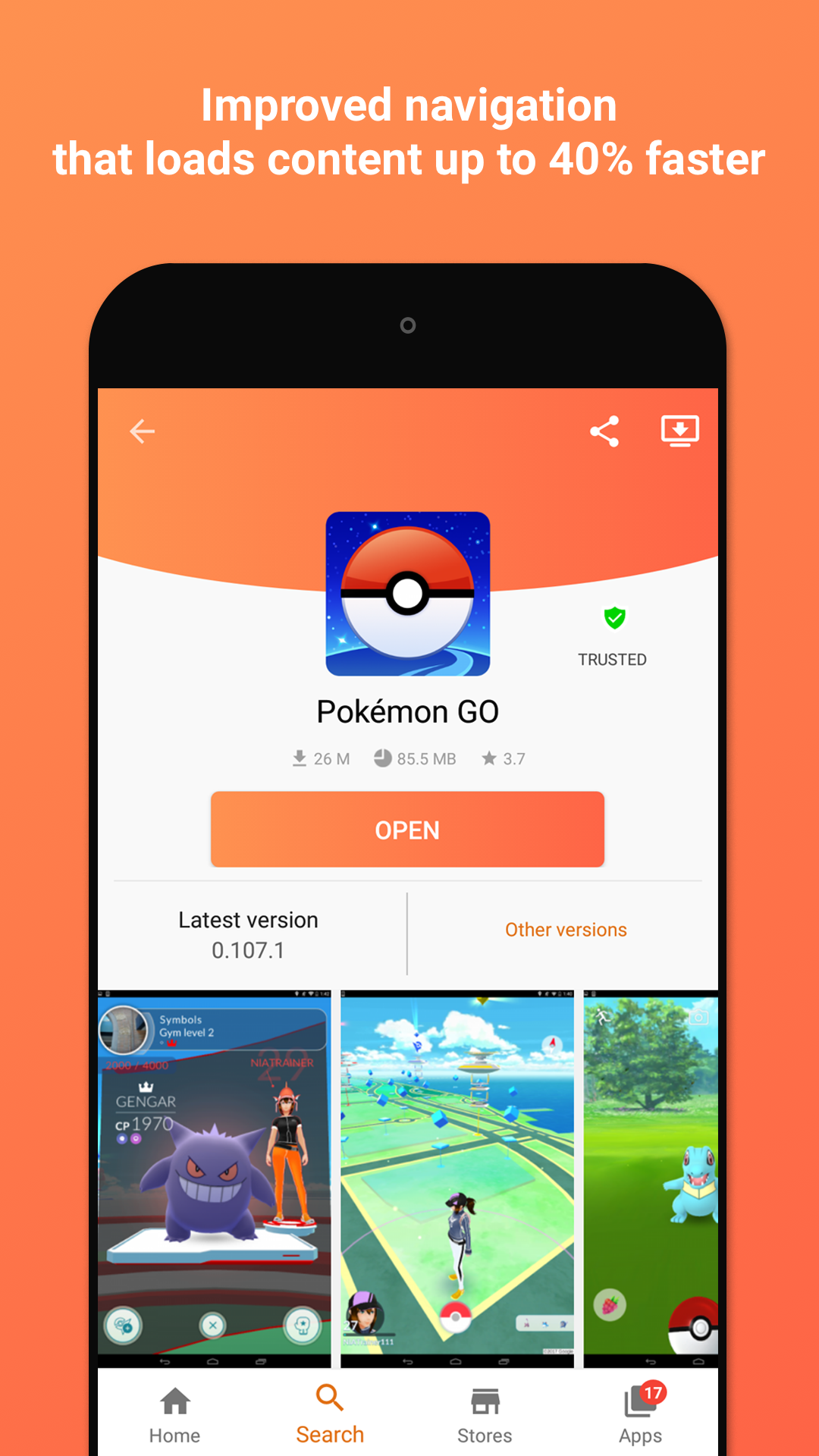 Captura de tela do Aptoide - Modo Clássico