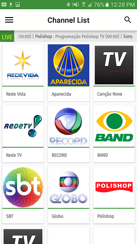 Captura de tela do Brazil Tv Epg Free - Modo Clássico