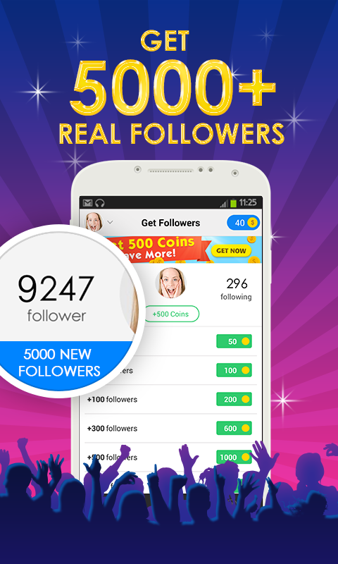 Captura de tela do Get Followers - Modo Clássico