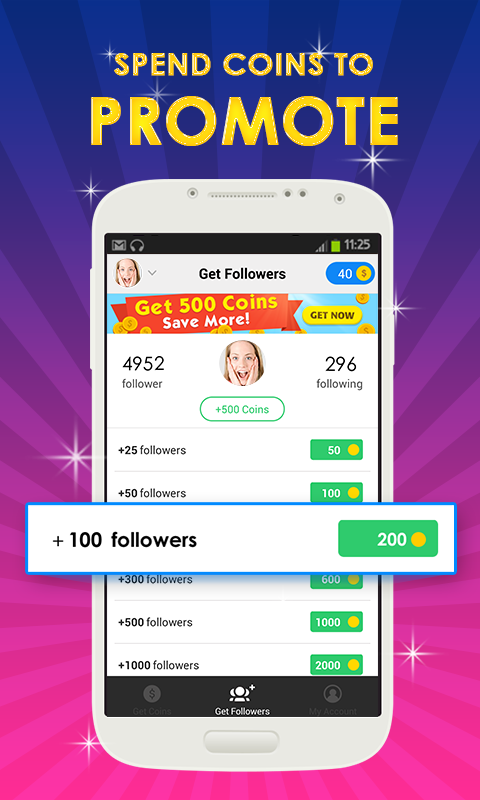 Captura de tela do Get Followers - Modo Torneio