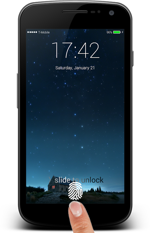 Captura de tela do Ilocker Finger Lockscreen Ios10 Style - Modo Clássico