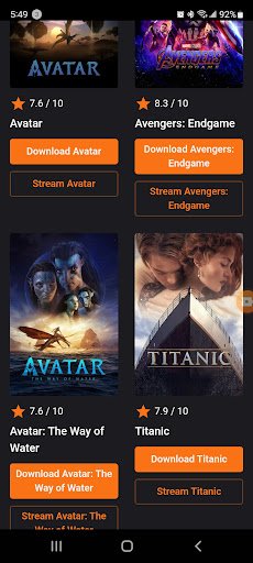 Captura de tela do Movie Downloader 123movies - Modo Clássico