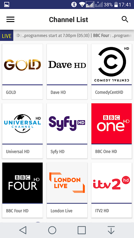 Captura de tela do Uk Tv Epg Free - Modo Torneio